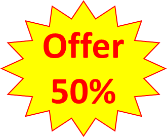 50 %  Off